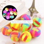 10 PCS Luminous Volleyball Bouncy Ball Massage Ball Whistle Thorn Ball, Random Color Delivery, Diameter: 6.5cm