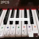 2 PCS 88 / 61 / 54 / 49 Keys Piano Electronic Organ Keyboard Hand Roll Piano Notation Musical Scale Transparent Sticker