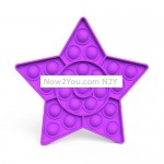 2 PCS Children Mathematical Logic Educational Toys Silicone Pressing Parent-Child Interactive Board Game, Style: Five-pointed Star (Purple)