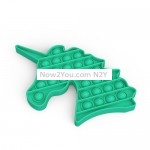 2 PCS Children Mathematical Logic Educational Toys Silicone Pressing Parent-Child Interactive Board Game, Style: Unicorn (Green)