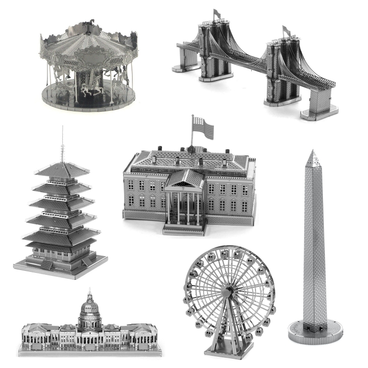 3-PCS-3D-Metal-Assembly-Model-World-Building-DIY-Puzzle-Toy-StyleGolden-Gate-Bridge-TBD0426996203