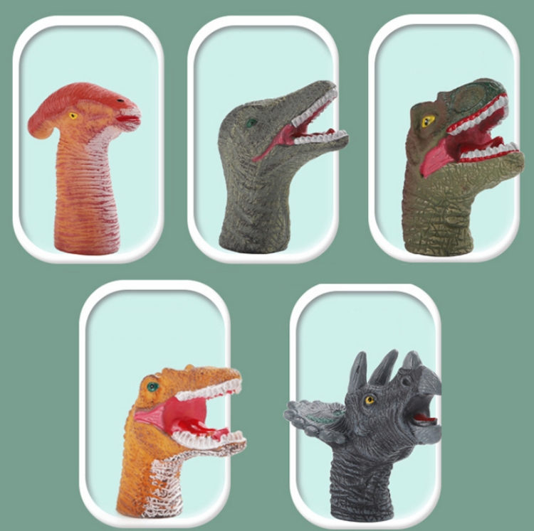 Children-Dinosaur-Toy-Soft-Rubber-Finger-Doll-Cartoon-Dinosaur-Model-Parent-Child-Toy-Style-Orange-Triceratops-TBD0554683109