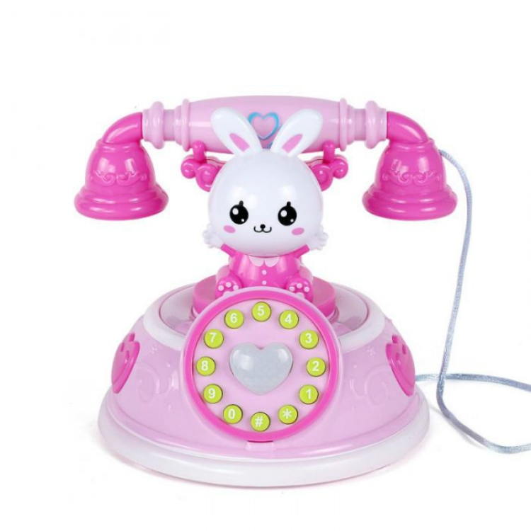 Children-Retro-Cartoon-Telephone-Early-Education-Story-Machine-Simulation-Telephone-ToyPink-TBD0394455201A
