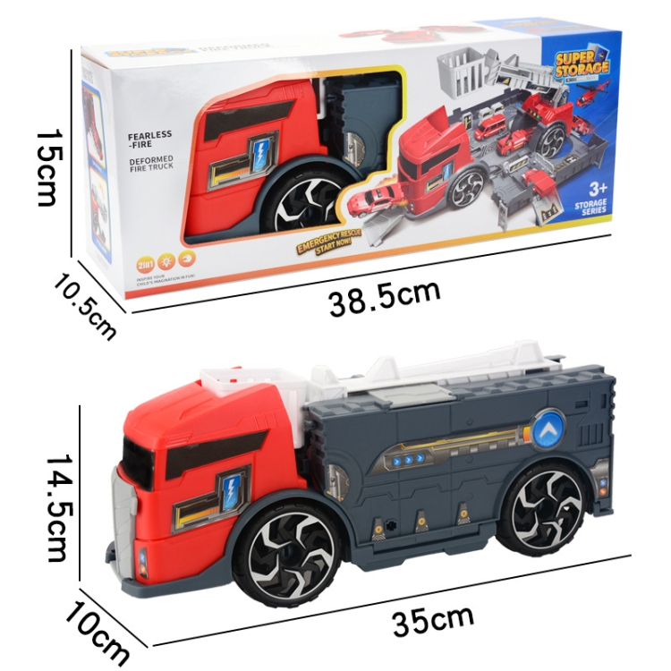 Children-Toy-Tractor-Container-Truck-Simulation-Parking-Lot-Car-Model-SetFire-Engine-TBD0545194301B