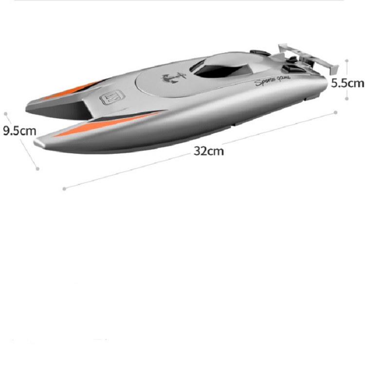 Children-Water-Toy-High-speed-Remote-Control-Boat-74-V-Large-Capacity-Battery-Speed-Boat-Racing-BoatSilver-gray-TBD0190664001A