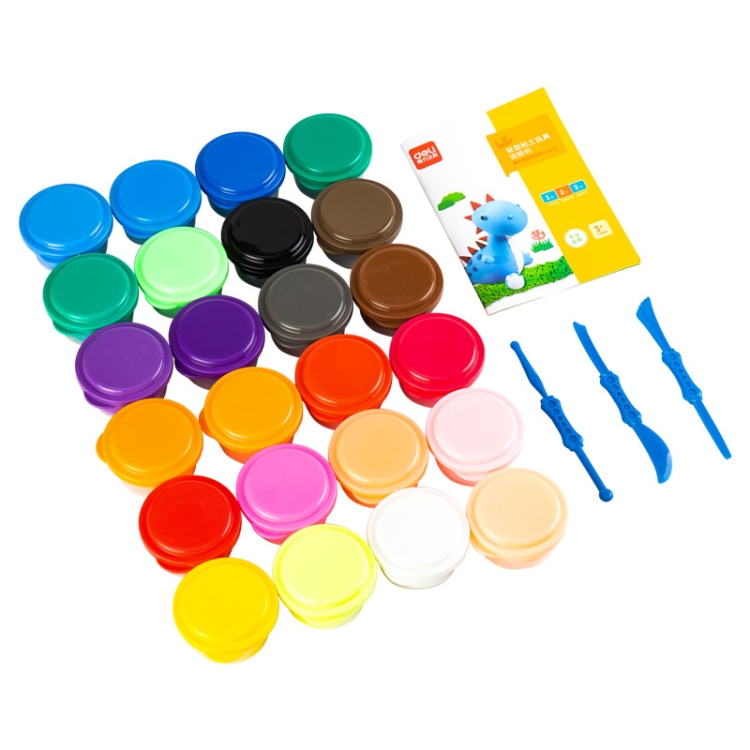 Deli-Super-Light-Clay-Tool-Set-Children-Toy-Mud-Light-Clay-Specification-24-Colors-TBD0559140602