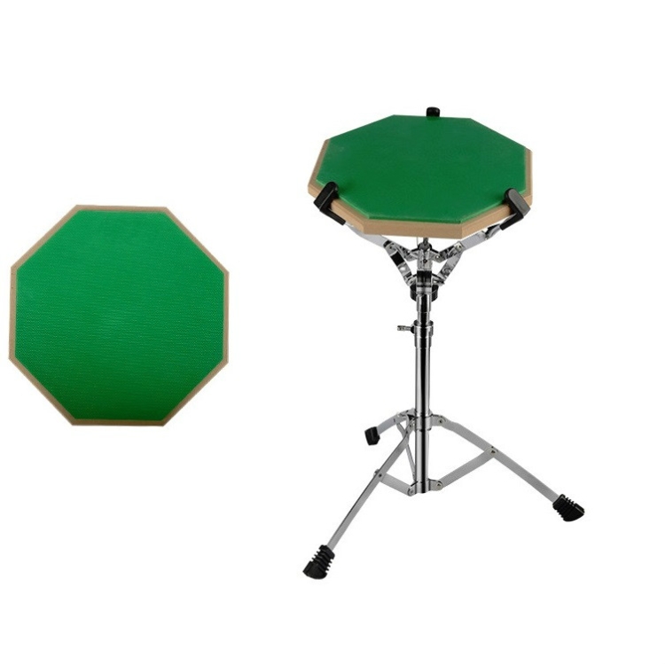 Dumb-Drum-Pad-Set-12-Inch-Drum-Set-Mute-Practice-Pad-With-StandGreen-TBD0426824701B