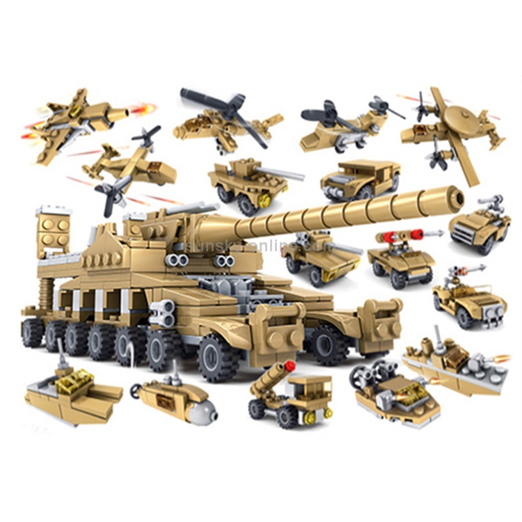 KAZI-Military-Super-Tanks-Building-Blocks-16-in-1-Sets-Army-Bricks-Model-Brinquedos-Toys-Age-Range-6-Years-Old-Above-TGPT1821