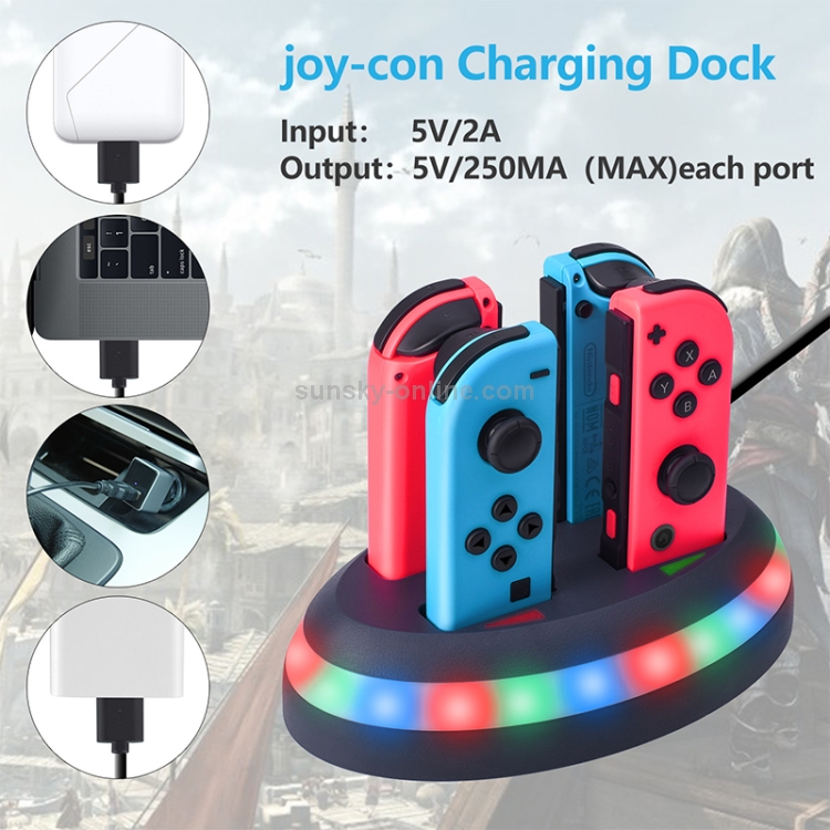 MB-BK002-Game-Controller-Charger-Charging-Dock-4-port-Light-emitting-Charger-for-Nintendo-Switch-Joy-Con-NT0215