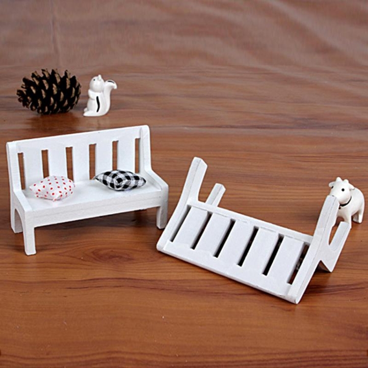 Mini-Wooden-Bench-Dolls-House-Miniature-Garden-Dollhouse-Furniture-Accessory-Size1157-CMWhite-TBD059132101A
