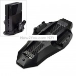 Multi-function Host Machine Dissipate Heat Game Handle Charging Base Holder for PS4 (Black)