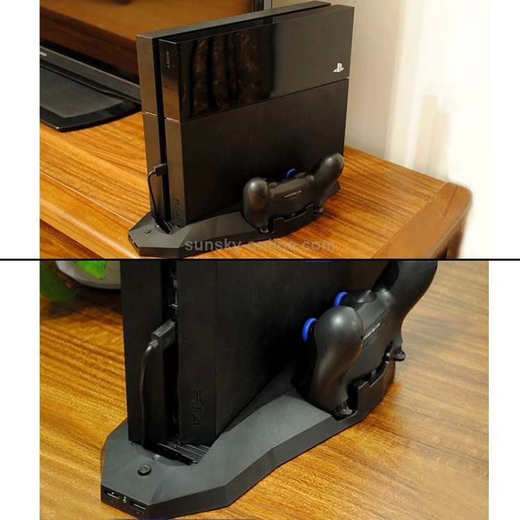 Multi-function-Host-Machine-Dissipate-Heat-Game-Handle-Charging-Base-Holder-for-PS4-Black-NT1661B