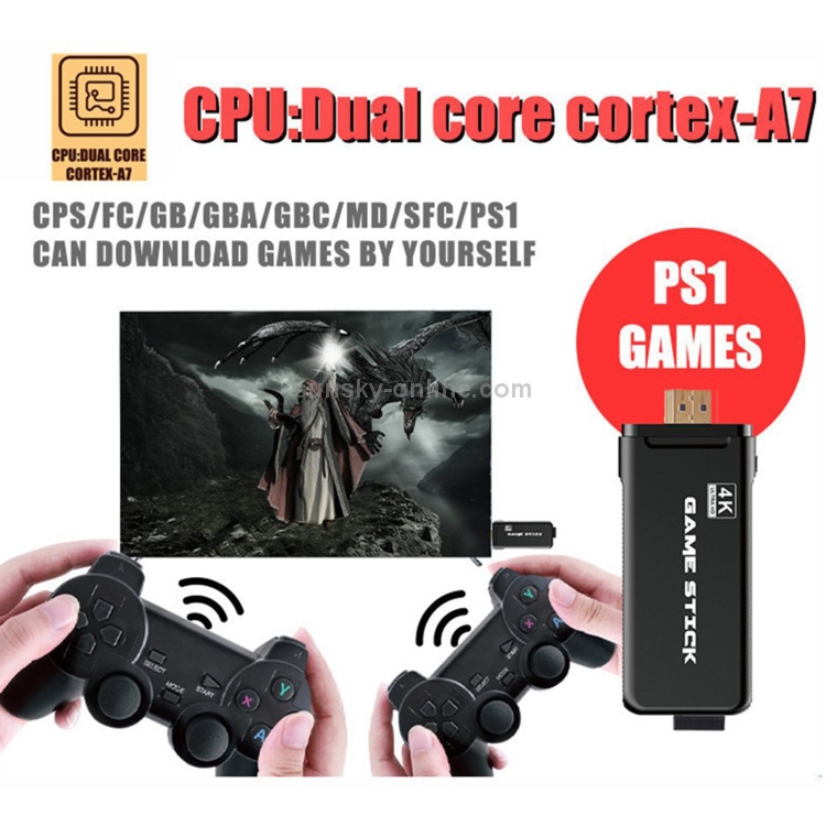 PS3000-64GB-4K-Retro-Game-Stick-with-2-Wireless-Gamepads-10000-Games-Pre-installed-NT9871
