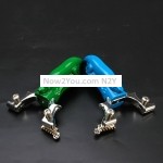 Quick-pressure Precision Aiming Stainless Steel Rubber Band Slingshot Color Random Delivery