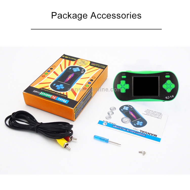 RS-16-260-in-1-Classic-Games-8-bit-Arcadsic-Graphics-Handheld-Game-Console-with-25-inch-TFT-Color-ScreenGreen-TGPT1033G