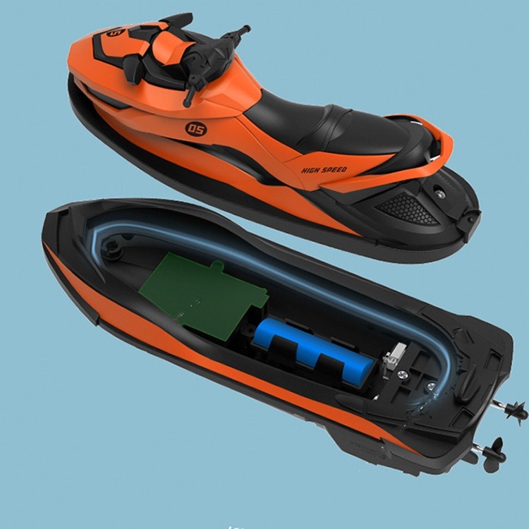 SMRC-M5-Mini-Remote-Control-Boat-24G-Summer-Water-Splash-Electric-MotorboatOrange-TBD0410754701C