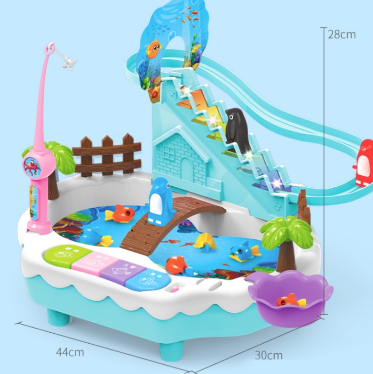 TongLi-Penguin-Climbing-Stairs-Magnetic-Fishing-Toy-Electric-Music-Light-Game-MachinePink-TBD0550603601B