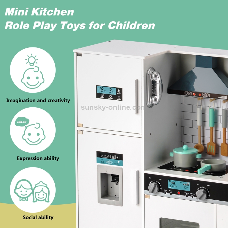 UK-Warehouse-Wooden-Large-Children-Kitchen-Toy-Simulation-Kitchen-with-Telephone-Refrigerator-Sink-Microwave-Oven-Oven-Washing-Machine-FunctionWhite-GPT0278WUK
