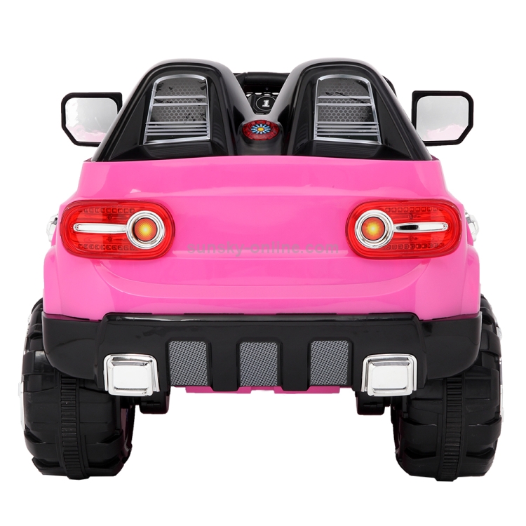 US-Warehouse-12V-24GHz-Kids-Children-Double-Drive-Remote-Control-Ride-On-Car-Electric-SUV-Off-Road-Police-Car-Pink-KEV3019FUS