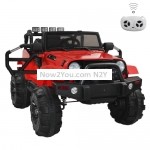 [US Warehouse] 12V Kids Children LED Lights Remote Control Ride On Car Electric Car SUV Off-road Vehicle, 3 Speed Control (Red)