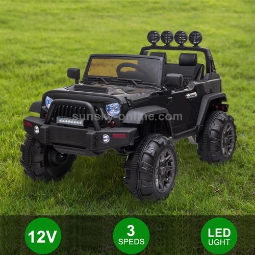 US-Warehouse-12V-Kids-Ride-On-Car-24GHz-Remote-Control-Double-Drive-SUV-Off-Road-Vehicle-with-MP3-LED-Lights-Black-KEV2721BUS