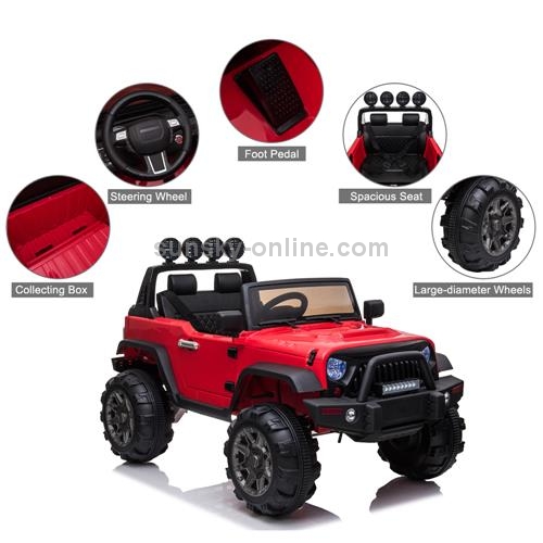 US-Warehouse-12V-Kids-Ride-On-Car-24GHz-Remote-Control-Double-Drive-SUV-Off-Road-Vehicle-with-MP3-LED-Lights-Red-KEV2718RUS