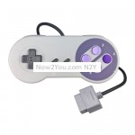 Wired Game Controller Classic Game Handle for Nintendo SNES (Purple)