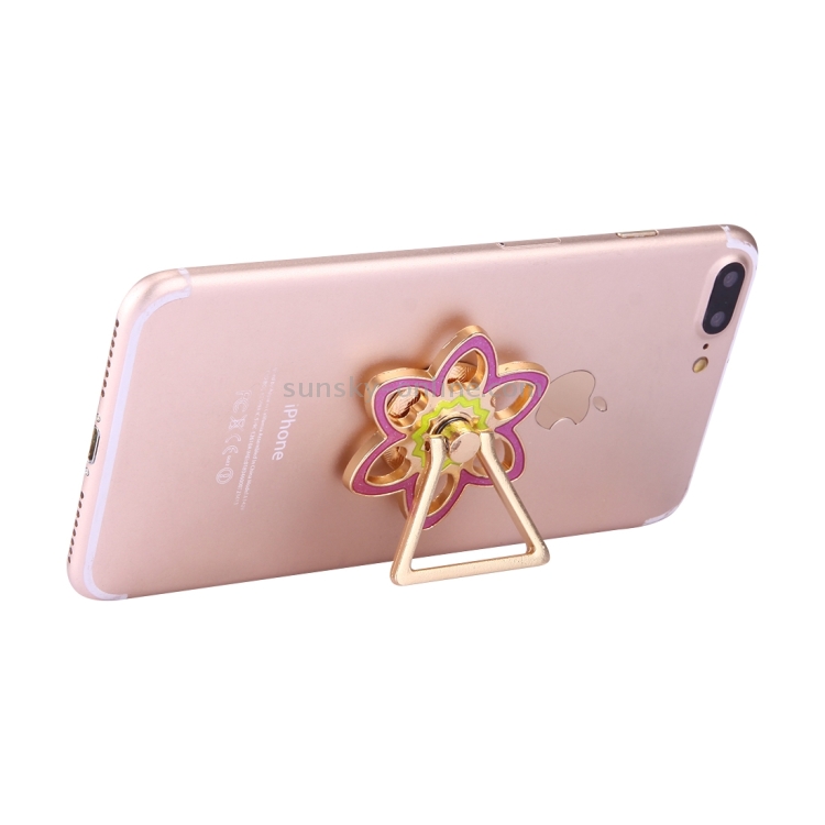 Flower-Shape-Phone-Triangle-Holder-Fidget-Spinner-Toy-Stress-Reducer-Anti-Anxiety-Toy-About-02-Minutes-Rotation-TimePink-OG3547F