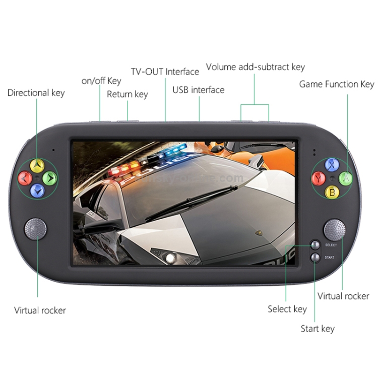 Powkiddy-X16-Retro-Classic-Games-Handheld-Game-Console-with-7-inch-HD-Screen-8G-Memory-Support-MP4-ebook-Photograph-FunctionBlack-CHT1042B